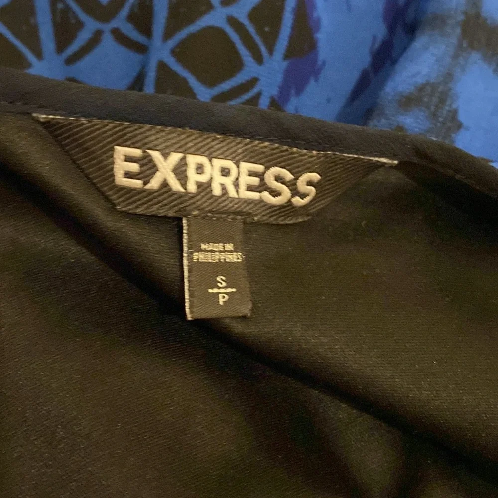 Express Black and Blue Patterned Maxi Dress. Size S